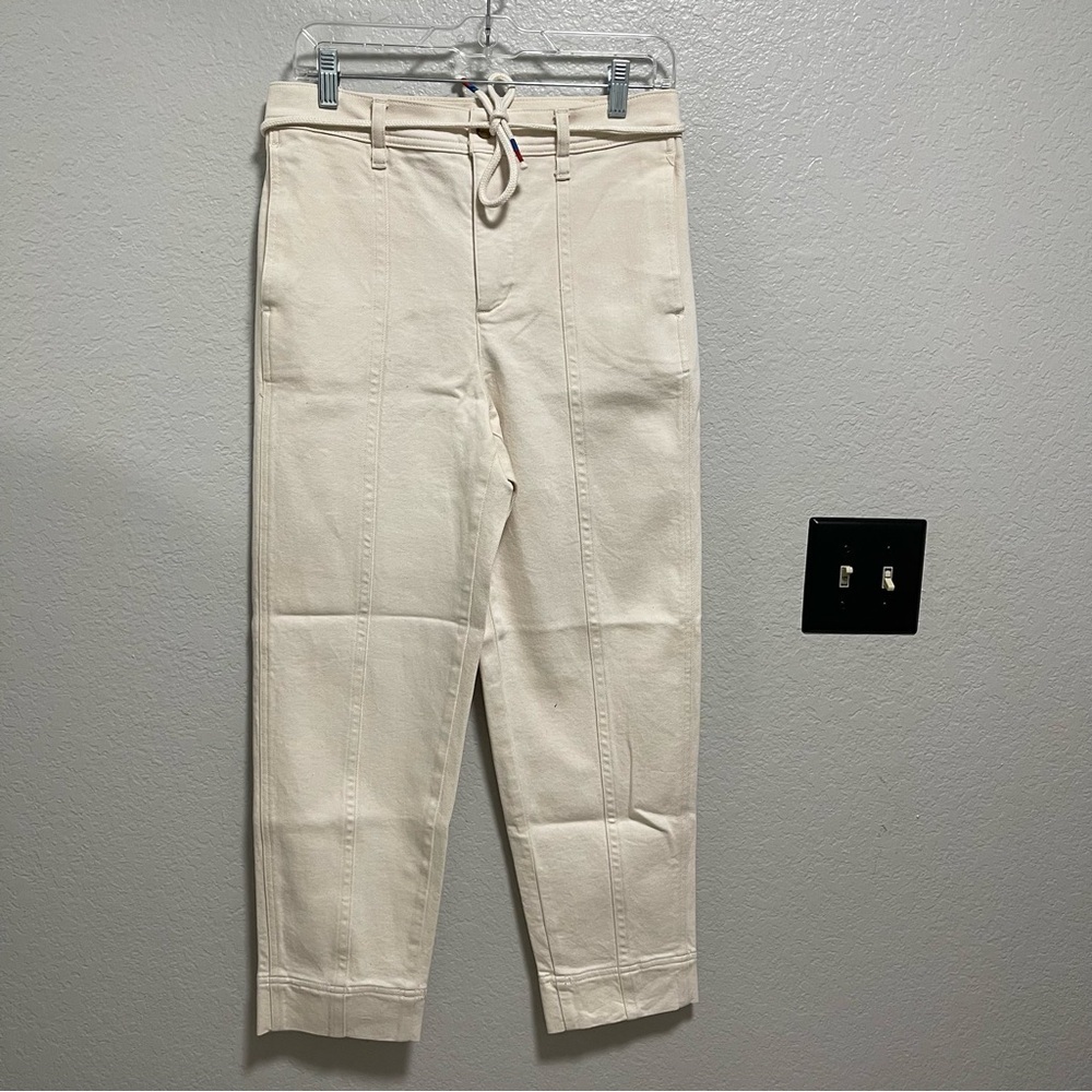 J.Crew Seamed Straight Leg Jean in All Day Stretch W Rope-Tie Waist Size 27